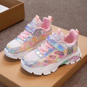 Girls&#039; Sneakers Daily Casual Breathable Mesh Non-slipping Big Kids(7years +) Little Kids(4-7ys) School Walking Rabbit Pink Purple Summer Spring Fall