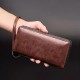 Men's Wallet PU Leather Shopping Daily Zipper Lightweight Durable Solid Color Dark Brown Black Brown Men's Wallet PU Leather Shopping Daily Zipper Lightweight Durable Solid Color Dark Brown Black Brown