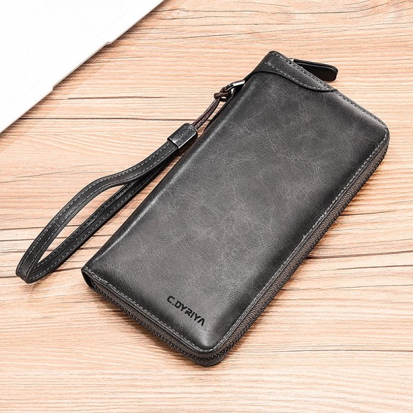Men's Wallet PU Leather Shopping Daily Zipper Lightweight Durable Solid Color Dark Brown Black Brown Men's Wallet PU Leather Shopping Daily Zipper Lightweight Durable Solid Color Dark Brown Black Brown