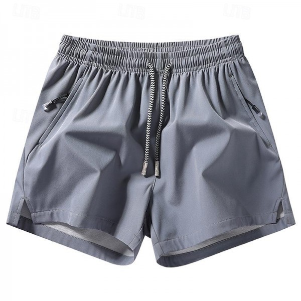 Men&#039;s Running Shorts Gym Shorts Pocket Drawstring Shorts Outdoor Sports &amp; Outdoor Athletic Quick Dry Lightweight Soft Marathon Running Workout Tailored Fit Sportswear Activewear Solid Colored Black