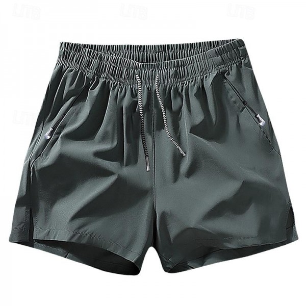 Men&#039;s Running Shorts Gym Shorts Pocket Drawstring Shorts Outdoor Sports &amp; Outdoor Athletic Quick Dry Lightweight Soft Marathon Running Workout Tailored Fit Sportswear Activewear Solid Colored Black