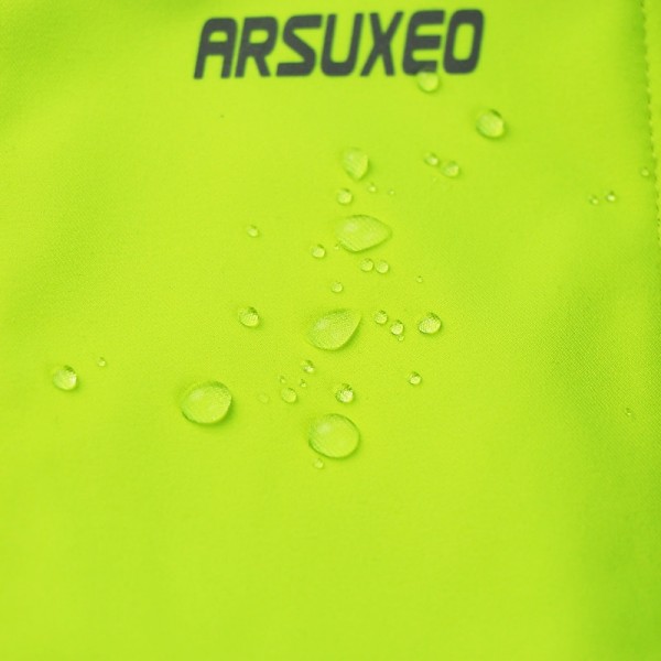 Arsuxeo Men&#039;s Cycling Jacket Bike Jacket Winter Softshell  Fleece Jacket Top Windproof Waterproof 15-k Thermal Warm up Breathable Stripe Reflective Polyester Spandex Winter Road Cycling Relaxed Fit