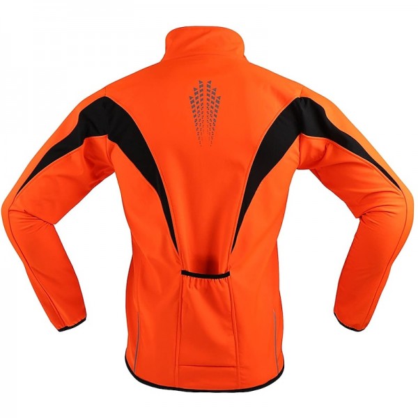 Arsuxeo Men&#039;s Cycling Jacket Bike Jacket Winter Softshell  Fleece Jacket Top Windproof Waterproof 15-k Thermal Warm up Breathable Stripe Reflective Polyester Spandex Winter Road Cycling Relaxed Fit