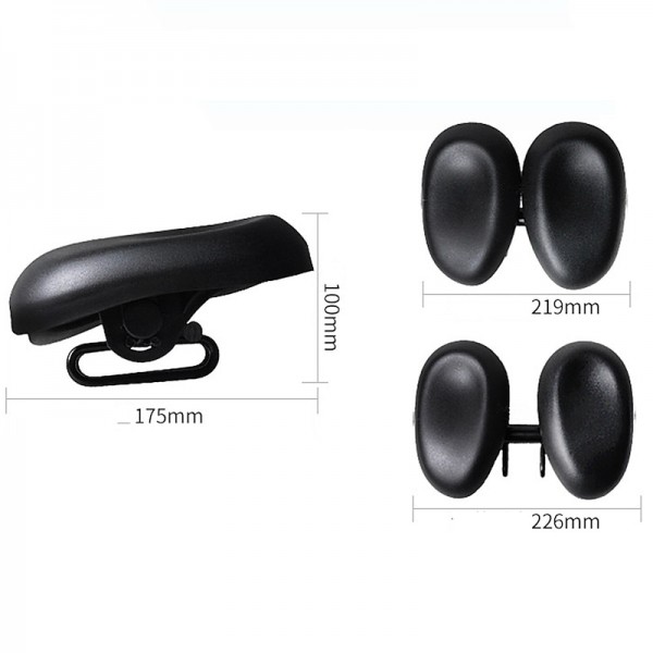 Acacia Bike Saddle / Bike Seat Ergonomical Dual Pad Adjustable Extra Wide / Extra Large Double Noseless PU Leather High-Density Foam PVC Cycling Road Bike Mountain Bike MTB Black Acacia Bike Saddle / Bike Seat Ergonomical Dual Pad Adjustable Extra Wide / Extra Large Double Noseless PU Leather High-Density Foam PVC Cycling Road Bike Mountain Bike MTB Black