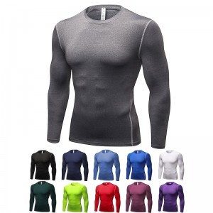 Men&#039;s Compression Shirt Running Shirt Long Sleeve Tee Tshirt Athletic Winter Spandex Breathable Quick Dry Sweat wicking Fitness Gym Workout Running Sportswear Activewear Solid Colored Navy Wine Red