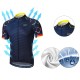 Arsuxeo Men's Cycling Jersey Short Sleeve Bike Jersey with 3 Rear Pockets Mountain Bike MTB Road Bike Cycling Sunscreen Breathability Reflective Strips Back Pocket Navy Yellow Red Gradient Polyester Arsuxeo Men's Cycling Jersey Short Sleeve Bike Jersey with 3 Rear Pockets Mountain Bike MTB Road Bike Cycling Sunscreen Breathability Reflective Strips Back Pocket Navy Yellow Red Gradient Polyester