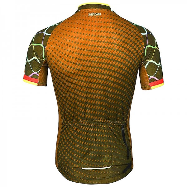 Arsuxeo Men's Cycling Jersey Short Sleeve Bike Jersey with 3 Rear Pockets Mountain Bike MTB Road Bike Cycling Sunscreen Breathability Reflective Strips Back Pocket Navy Yellow Red Gradient Polyester Arsuxeo Men's Cycling Jersey Short Sleeve Bike Jersey with 3 Rear Pockets Mountain Bike MTB Road Bike Cycling Sunscreen Breathability Reflective Strips Back Pocket Navy Yellow Red Gradient Polyester