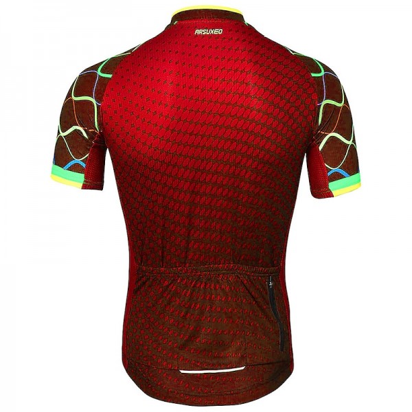 Arsuxeo Men's Cycling Jersey Short Sleeve Bike Jersey with 3 Rear Pockets Mountain Bike MTB Road Bike Cycling Sunscreen Breathability Reflective Strips Back Pocket Navy Yellow Red Gradient Polyester Arsuxeo Men's Cycling Jersey Short Sleeve Bike Jersey with 3 Rear Pockets Mountain Bike MTB Road Bike Cycling Sunscreen Breathability Reflective Strips Back Pocket Navy Yellow Red Gradient Polyester
