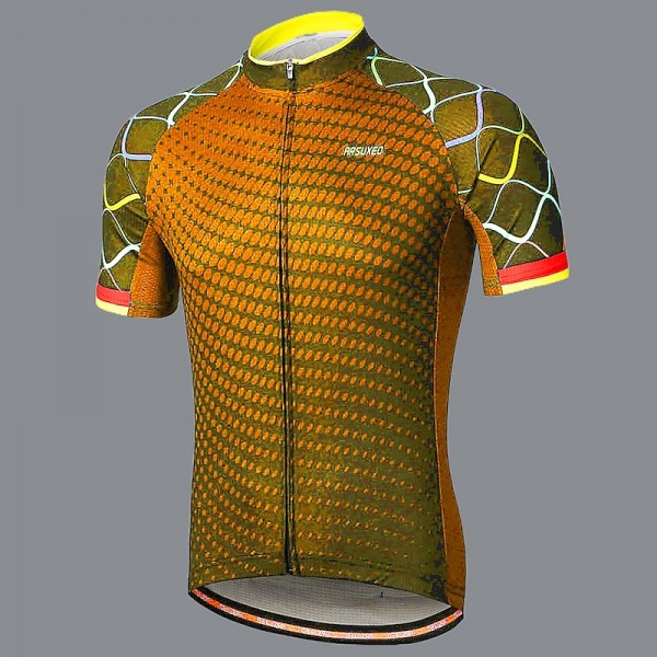 Arsuxeo Men's Cycling Jersey Short Sleeve Bike Jersey with 3 Rear Pockets Mountain Bike MTB Road Bike Cycling Sunscreen Breathability Reflective Strips Back Pocket Navy Yellow Red Gradient Polyester Arsuxeo Men's Cycling Jersey Short Sleeve Bike Jersey with 3 Rear Pockets Mountain Bike MTB Road Bike Cycling Sunscreen Breathability Reflective Strips Back Pocket Navy Yellow Red Gradient Polyester
