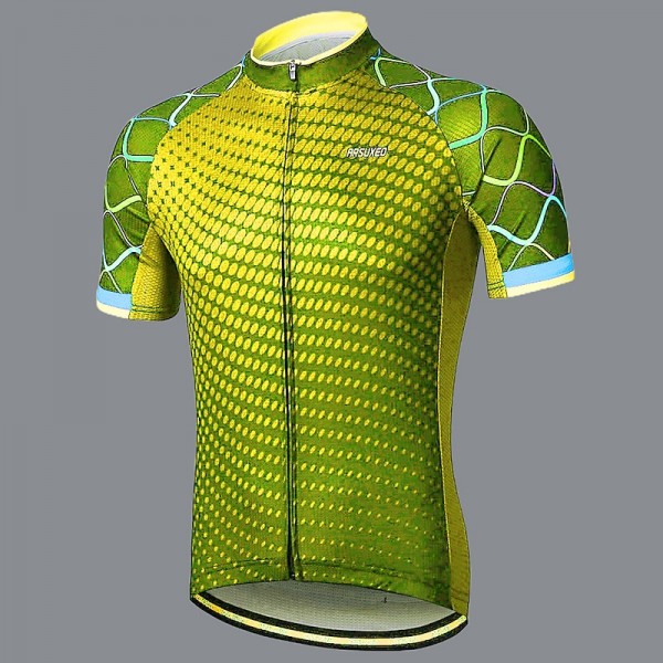 Arsuxeo Men's Cycling Jersey Short Sleeve Bike Jersey with 3 Rear Pockets Mountain Bike MTB Road Bike Cycling Sunscreen Breathability Reflective Strips Back Pocket Navy Yellow Red Gradient Polyester Arsuxeo Men's Cycling Jersey Short Sleeve Bike Jersey with 3 Rear Pockets Mountain Bike MTB Road Bike Cycling Sunscreen Breathability Reflective Strips Back Pocket Navy Yellow Red Gradient Polyester