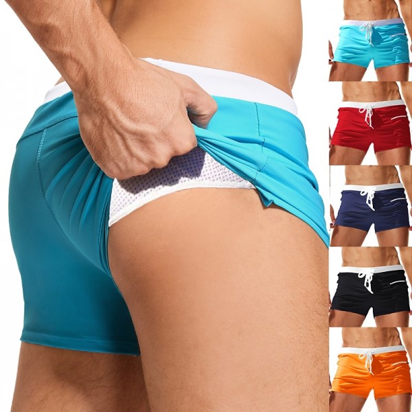 Men's Swim Shorts Swim Trunks Quick Dry with Mesh Lining Board Shorts Drawstring Zipper Pocket Breathable Bottoms - Swimming Surfing Beach Water Sports Solid Colored Spring Summer Men's Swim Shorts Swim Trunks Quick Dry with Mesh Lining Board Shorts Drawstring Zipper Pocket Breathable Bottoms - Swimming Surfing Beach Water Sports Solid Colored Spring Summer