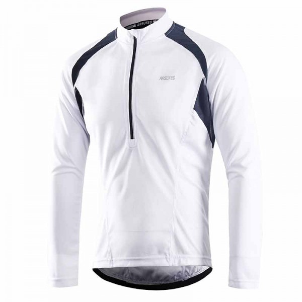 Arsuxeo Men's Long Sleeve Cycling Jersey Downhill Jersey 4 pockets Summer Polyester Green White Dark Gray Solid Color Bike Jersey Mountain Bike MTB Road Bike Breathable Quick Dry Reflective Strips Arsuxeo Men's Long Sleeve Cycling Jersey Downhill Jersey 4 pockets Summer Polyester Green White Dark Gray Solid Color Bike Jersey Mountain Bike MTB Road Bike Breathable Quick Dry Reflective Strips