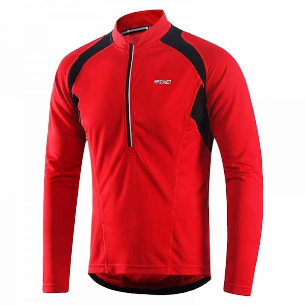 Arsuxeo Men's Long Sleeve Cycling Jersey Downhill Jersey 4 pockets Summer Polyester Green White Dark Gray Solid Color Bike Jersey Mountain Bike MTB Road Bike Breathable Quick Dry Reflective Strips Arsuxeo Men's Long Sleeve Cycling Jersey Downhill Jersey 4 pockets Summer Polyester Green White Dark Gray Solid Color Bike Jersey Mountain Bike MTB Road Bike Breathable Quick Dry Reflective Strips