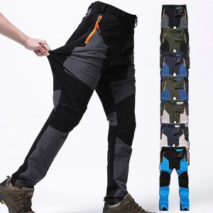 Men&#039;s Cargo Pants Hiking Pants Work Pants Trousers Safari Outdoor Pants Water Resistant Windproof Quick Dry Stretch 3 Zipper Pocket Elastic Waist Bottoms Black Khaki Army Green Climbing