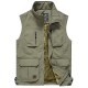 Men&#039;s Hiking Fleece Vest / Gilet Fishing Vest Winter Fleece Jacket Top Outdoor Work Vest Casual Lightweight Multi Pockets Windproof Travel Cargo Safari Photo Vest Wear Resistance Warm Waistcoat
