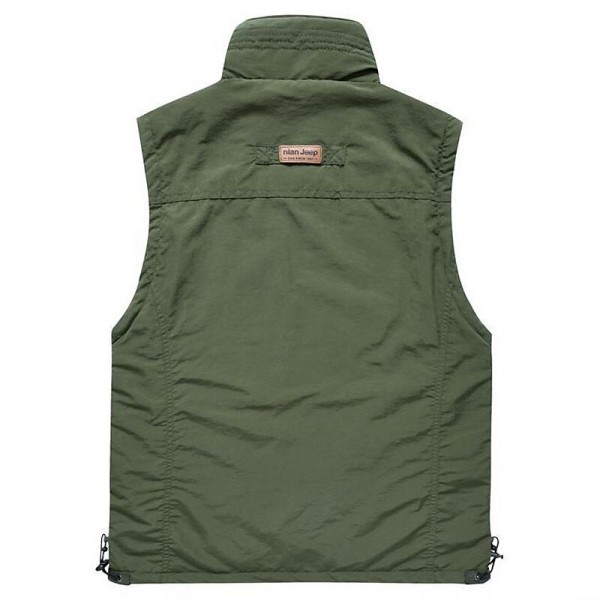 Men&#039;s Hiking Fleece Vest / Gilet Fishing Vest Winter Fleece Jacket Top Outdoor Work Vest Casual Lightweight Multi Pockets Windproof Travel Cargo Safari Photo Vest Wear Resistance Warm Waistcoat