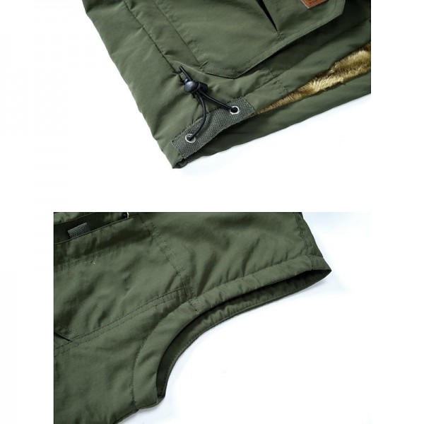 Men&#039;s Hiking Fleece Vest / Gilet Fishing Vest Winter Fleece Jacket Top Outdoor Work Vest Casual Lightweight Multi Pockets Windproof Travel Cargo Safari Photo Vest Wear Resistance Warm Waistcoat
