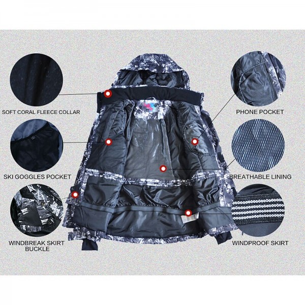 MUTUSNOW Men's Ski Jacket with Bib Pants Ski Suit Outdoor Winter Thermal Warm Waterproof Windproof Breathable Detachable Hood Snow Suit Clothing Suit for Skiing Snowboarding Winter Sports MUTUSNOW Men's Ski Jacket with Bib Pants Ski Suit Outdoor Winter Thermal Warm Waterproof Windproof Breathable Detachable Hood Snow Suit Clothing Suit for Skiing Snowboarding Winter Sports