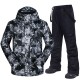 MUTUSNOW Men's Ski Jacket with Bib Pants Ski Suit Outdoor Winter Thermal Warm Waterproof Windproof Breathable Detachable Hood Snow Suit Clothing Suit for Skiing Snowboarding Winter Sports MUTUSNOW Men's Ski Jacket with Bib Pants Ski Suit Outdoor Winter Thermal Warm Waterproof Windproof Breathable Detachable Hood Snow Suit Clothing Suit for Skiing Snowboarding Winter Sports
