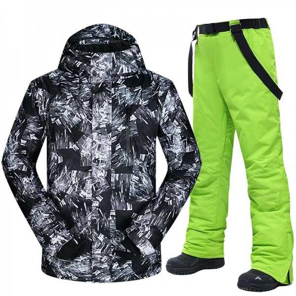MUTUSNOW Men's Ski Jacket with Bib Pants Ski Suit Outdoor Winter Thermal Warm Waterproof Windproof Breathable Detachable Hood Snow Suit Clothing Suit for Skiing Snowboarding Winter Sports MUTUSNOW Men's Ski Jacket with Bib Pants Ski Suit Outdoor Winter Thermal Warm Waterproof Windproof Breathable Detachable Hood Snow Suit Clothing Suit for Skiing Snowboarding Winter Sports
