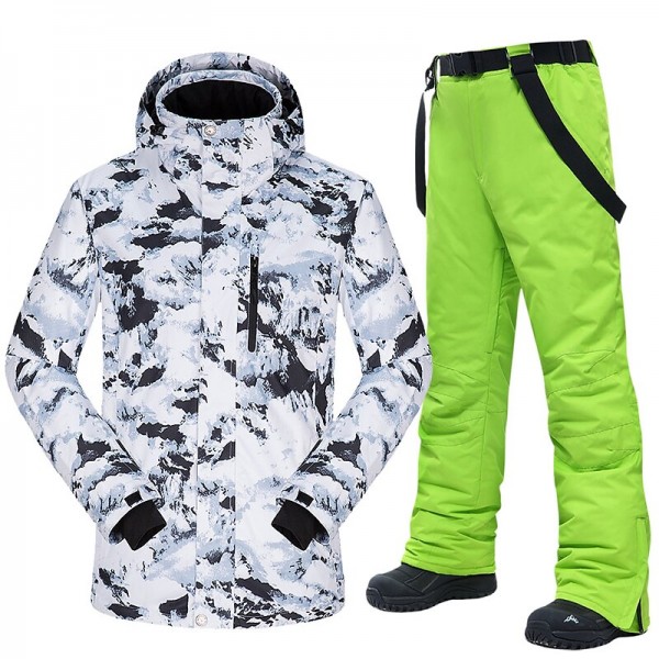 MUTUSNOW Men's Ski Jacket with Bib Pants Ski Suit Outdoor Winter Thermal Warm Waterproof Windproof Breathable Detachable Hood Snow Suit Clothing Suit for Skiing Snowboarding Winter Sports MUTUSNOW Men's Ski Jacket with Bib Pants Ski Suit Outdoor Winter Thermal Warm Waterproof Windproof Breathable Detachable Hood Snow Suit Clothing Suit for Skiing Snowboarding Winter Sports