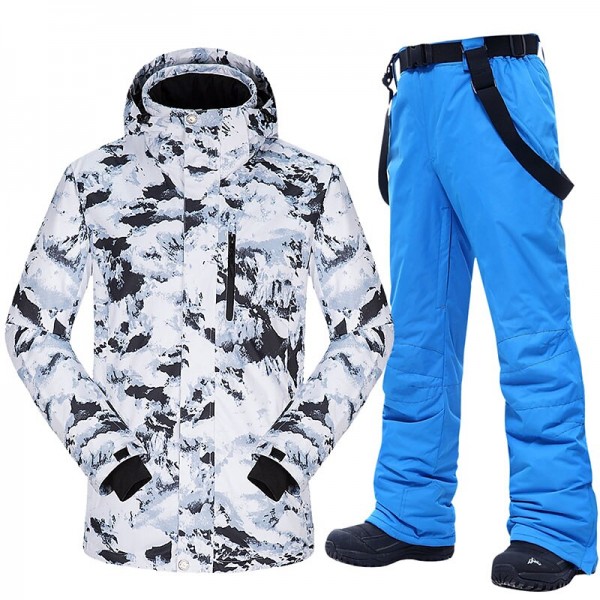 MUTUSNOW Men's Ski Jacket with Bib Pants Ski Suit Outdoor Winter Thermal Warm Waterproof Windproof Breathable Detachable Hood Snow Suit Clothing Suit for Skiing Snowboarding Winter Sports MUTUSNOW Men's Ski Jacket with Bib Pants Ski Suit Outdoor Winter Thermal Warm Waterproof Windproof Breathable Detachable Hood Snow Suit Clothing Suit for Skiing Snowboarding Winter Sports