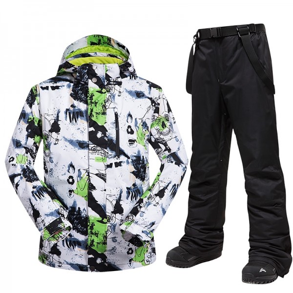MUTUSNOW Men's Ski Jacket with Bib Pants Ski Suit Outdoor Winter Thermal Warm Waterproof Windproof Breathable Snow Suit Clothing Suit for Skiing Snowboarding Winter Sports MUTUSNOW Men's Ski Jacket with Bib Pants Ski Suit Outdoor Winter Thermal Warm Waterproof Windproof Breathable Snow Suit Clothing Suit for Skiing Snowboarding Winter Sports