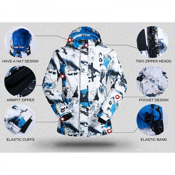 MUTUSNOW Men's Ski Jacket with Bib Pants Ski Suit Outdoor Winter Thermal Warm Waterproof Windproof Breathable Snow Suit Clothing Suit for Skiing Snowboarding Winter Sports MUTUSNOW Men's Ski Jacket with Bib Pants Ski Suit Outdoor Winter Thermal Warm Waterproof Windproof Breathable Snow Suit Clothing Suit for Skiing Snowboarding Winter Sports