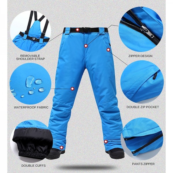 MUTUSNOW Men's Ski Jacket with Bib Pants Ski Suit Outdoor Winter Thermal Warm Waterproof Windproof Breathable Snow Suit Clothing Suit for Skiing Snowboarding Winter Sports MUTUSNOW Men's Ski Jacket with Bib Pants Ski Suit Outdoor Winter Thermal Warm Waterproof Windproof Breathable Snow Suit Clothing Suit for Skiing Snowboarding Winter Sports
