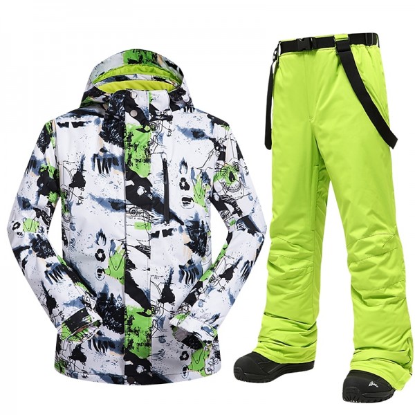 MUTUSNOW Men's Ski Jacket with Bib Pants Ski Suit Outdoor Winter Thermal Warm Waterproof Windproof Breathable Snow Suit Clothing Suit for Skiing Snowboarding Winter Sports MUTUSNOW Men's Ski Jacket with Bib Pants Ski Suit Outdoor Winter Thermal Warm Waterproof Windproof Breathable Snow Suit Clothing Suit for Skiing Snowboarding Winter Sports