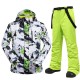 MUTUSNOW Men's Ski Jacket with Bib Pants Ski Suit Outdoor Winter Thermal Warm Waterproof Windproof Breathable Snow Suit Clothing Suit for Skiing Snowboarding Winter Sports MUTUSNOW Men's Ski Jacket with Bib Pants Ski Suit Outdoor Winter Thermal Warm Waterproof Windproof Breathable Snow Suit Clothing Suit for Skiing Snowboarding Winter Sports