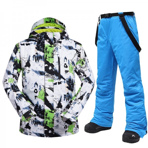 MUTUSNOW Men's Ski Jacket with Bib Pants Ski Suit Outdoor Winter Thermal Warm Waterproof Windproof Breathable Snow Suit Clothing Suit for Skiing Snowboarding Winter Sports MUTUSNOW Men's Ski Jacket with Bib Pants Ski Suit Outdoor Winter Thermal Warm Waterproof Windproof Breathable Snow Suit Clothing Suit for Skiing Snowboarding Winter Sports