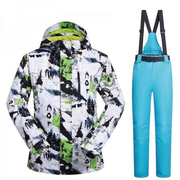 MUTUSNOW Men's Ski Jacket with Bib Pants Ski Suit Outdoor Winter Thermal Warm Waterproof Windproof Breathable Snow Suit Clothing Suit for Skiing Snowboarding Winter Sports MUTUSNOW Men's Ski Jacket with Bib Pants Ski Suit Outdoor Winter Thermal Warm Waterproof Windproof Breathable Snow Suit Clothing Suit for Skiing Snowboarding Winter Sports