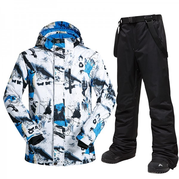 MUTUSNOW Men's Ski Jacket with Bib Pants Ski Suit Outdoor Winter Thermal Warm Waterproof Windproof Breathable Snow Suit Clothing Suit for Skiing Snowboarding Winter Sports MUTUSNOW Men's Ski Jacket with Bib Pants Ski Suit Outdoor Winter Thermal Warm Waterproof Windproof Breathable Snow Suit Clothing Suit for Skiing Snowboarding Winter Sports