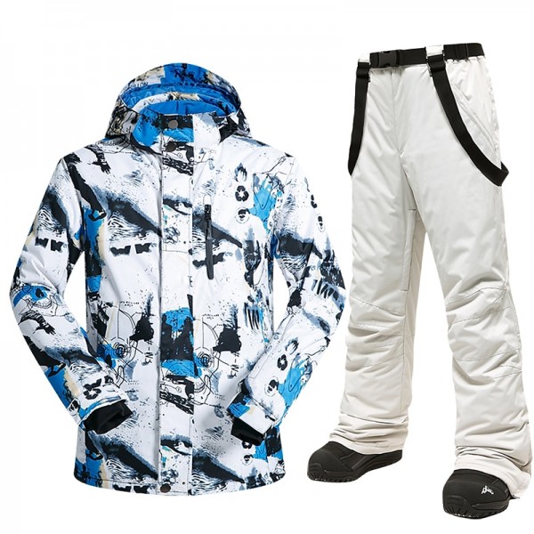 MUTUSNOW Men's Ski Jacket with Bib Pants Ski Suit Outdoor Winter Thermal Warm Waterproof Windproof Breathable Snow Suit Clothing Suit for Skiing Snowboarding Winter Sports MUTUSNOW Men's Ski Jacket with Bib Pants Ski Suit Outdoor Winter Thermal Warm Waterproof Windproof Breathable Snow Suit Clothing Suit for Skiing Snowboarding Winter Sports