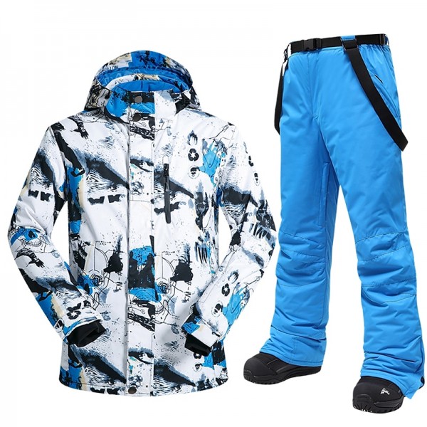 MUTUSNOW Men's Ski Jacket with Bib Pants Ski Suit Outdoor Winter Thermal Warm Waterproof Windproof Breathable Snow Suit Clothing Suit for Skiing Snowboarding Winter Sports MUTUSNOW Men's Ski Jacket with Bib Pants Ski Suit Outdoor Winter Thermal Warm Waterproof Windproof Breathable Snow Suit Clothing Suit for Skiing Snowboarding Winter Sports