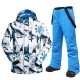 MUTUSNOW Men's Ski Jacket with Bib Pants Ski Suit Outdoor Winter Thermal Warm Waterproof Windproof Breathable Snow Suit Clothing Suit for Skiing Snowboarding Winter Sports MUTUSNOW Men's Ski Jacket with Bib Pants Ski Suit Outdoor Winter Thermal Warm Waterproof Windproof Breathable Snow Suit Clothing Suit for Skiing Snowboarding Winter Sports