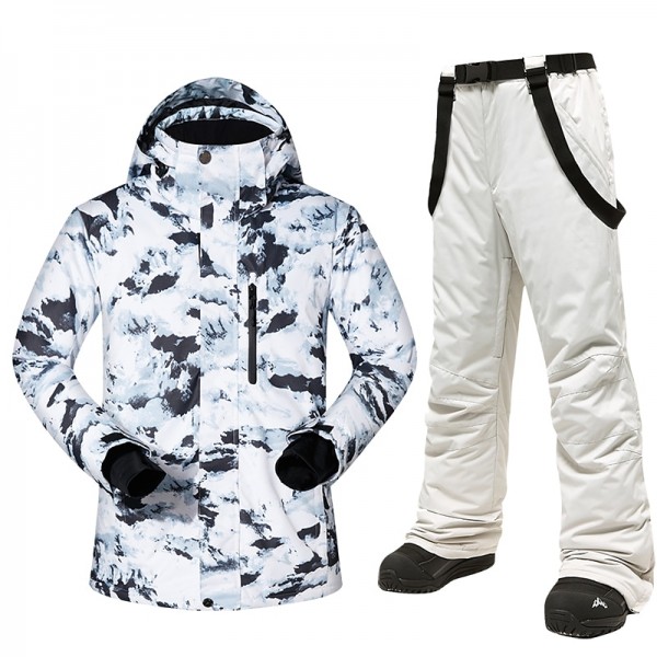 MUTUSNOW Men's Ski Jacket with Bib Pants Ski Suit Outdoor Winter Thermal Warm Waterproof Windproof Breathable Detachable Hood Snow Suit Clothing Suit for Skiing Snowboarding Winter Sports MUTUSNOW Men's Ski Jacket with Bib Pants Ski Suit Outdoor Winter Thermal Warm Waterproof Windproof Breathable Detachable Hood Snow Suit Clothing Suit for Skiing Snowboarding Winter Sports