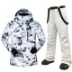 MUTUSNOW Men's Ski Jacket with Bib Pants Ski Suit Outdoor Winter Thermal Warm Waterproof Windproof Breathable Detachable Hood Snow Suit Clothing Suit for Skiing Snowboarding Winter Sports MUTUSNOW Men's Ski Jacket with Bib Pants Ski Suit Outdoor Winter Thermal Warm Waterproof Windproof Breathable Detachable Hood Snow Suit Clothing Suit for Skiing Snowboarding Winter Sports