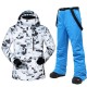 MUTUSNOW Men's Ski Jacket with Bib Pants Ski Suit Outdoor Winter Thermal Warm Waterproof Windproof Breathable Detachable Hood Snow Suit Clothing Suit for Skiing Snowboarding Winter Sports MUTUSNOW Men's Ski Jacket with Bib Pants Ski Suit Outdoor Winter Thermal Warm Waterproof Windproof Breathable Detachable Hood Snow Suit Clothing Suit for Skiing Snowboarding Winter Sports
