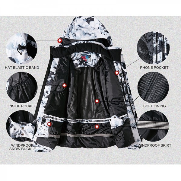 MUTUSNOW Men's Ski Jacket with Bib Pants Ski Suit Outdoor Winter Thermal Warm Waterproof Windproof Breathable Detachable Hood Snow Suit Clothing Suit for Skiing Snowboarding Winter Sports MUTUSNOW Men's Ski Jacket with Bib Pants Ski Suit Outdoor Winter Thermal Warm Waterproof Windproof Breathable Detachable Hood Snow Suit Clothing Suit for Skiing Snowboarding Winter Sports