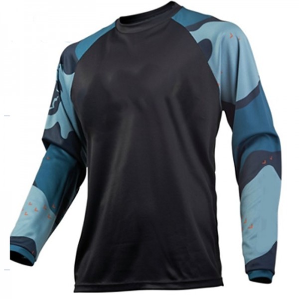 Men&#039;s Cycling Jersey Downhill Jersey Dirt Bike Jersey Long Sleeve Mountain Bike MTB Road Bike Cycling Winter Black / Orange Black+Dark Purple Black Geometic Bike Jersey Thermal Warm Windproof