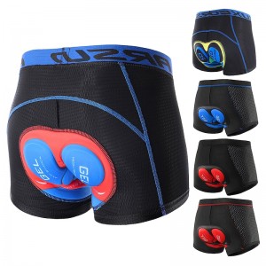Arsuxeo Men&#039;s Cycling Under Shorts Cycling Padded Shorts Bike Underwear Shorts 5D Padded Gel Bottoms Quick Dry Sports Winter Black Red Black Yellow Mountain Bike MTB Clothing