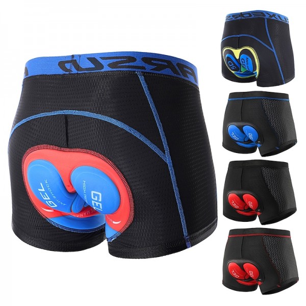Arsuxeo Men's Cycling Under Shorts Cycling Padded Shorts Bike Underwear Shorts 5D Padded Gel Bottoms Quick Dry Sports Winter Black Red Black Yellow Mountain Bike MTB Clothing Arsuxeo Men's Cycling Under Shorts Cycling Padded Shorts Bike Underwear Shorts 5D Padded Gel Bottoms Quick Dry Sports Winter Black Red Black Yellow Mountain Bike MTB Clothing