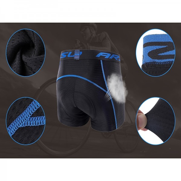 Arsuxeo Men's Cycling Under Shorts Cycling Padded Shorts Bike Underwear Shorts 5D Padded Gel Bottoms Quick Dry Sports Winter Black Red Black Yellow Mountain Bike MTB Clothing Arsuxeo Men's Cycling Under Shorts Cycling Padded Shorts Bike Underwear Shorts 5D Padded Gel Bottoms Quick Dry Sports Winter Black Red Black Yellow Mountain Bike MTB Clothing