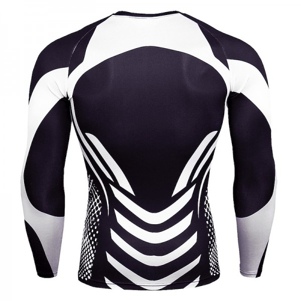 Men&#039;s Compression Shirt Running Shirt Long Sleeve Base Layer Athletic Spring Spandex Breathable Moisture Wicking Soft Fitness Gym Workout Running Sportswear Activewear Optical Illusion 3# 4# 5#