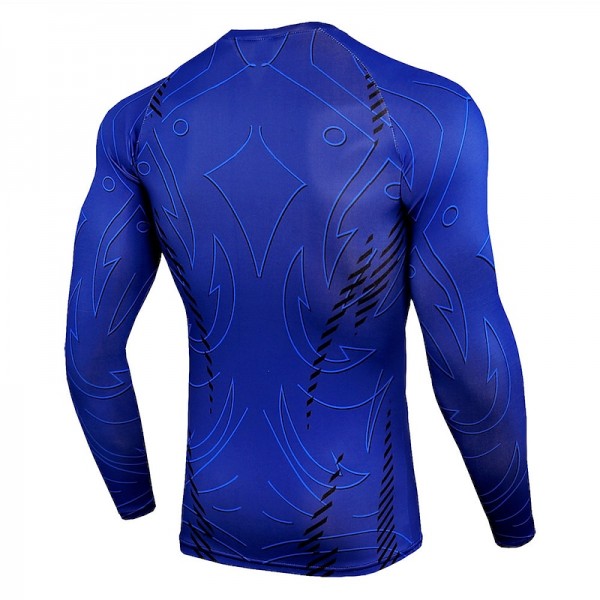 Men&#039;s Compression Shirt Running Shirt Long Sleeve Base Layer Athletic Spring Spandex Breathable Moisture Wicking Soft Fitness Gym Workout Running Sportswear Activewear Optical Illusion 3# 4# 5#