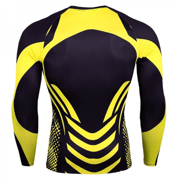Men&#039;s Compression Shirt Running Shirt Long Sleeve Base Layer Athletic Spring Spandex Breathable Moisture Wicking Soft Fitness Gym Workout Running Sportswear Activewear Optical Illusion 3# 4# 5#