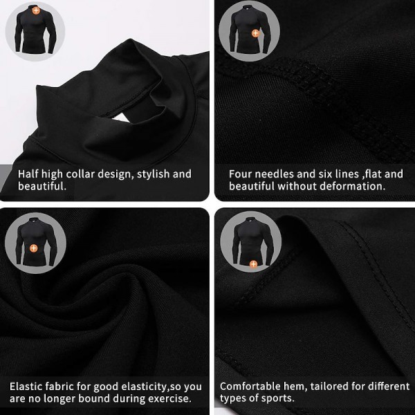 Arsuxeo Men's Compression Shirt Running Shirt Stripe-Trim Reflective Strip Long Sleeve Base Layer Athletic Fall Polyester Breathable Moisture Wicking Soft Running Active Training Jogging Sportswear Arsuxeo Men's Compression Shirt Running Shirt Stripe-Trim Reflective Strip Long Sleeve Base Layer Athletic Fall Polyester Breathable Moisture Wicking Soft Running Active Training Jogging Sportswear