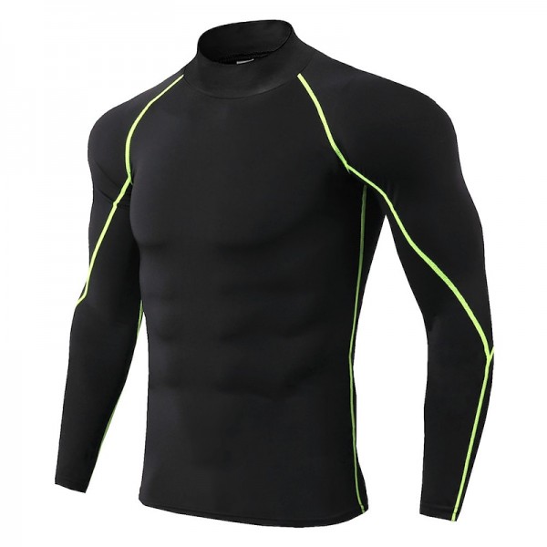 Arsuxeo Men's Compression Shirt Running Shirt Stripe-Trim Reflective Strip Long Sleeve Base Layer Athletic Fall Polyester Breathable Moisture Wicking Soft Running Active Training Jogging Sportswear Arsuxeo Men's Compression Shirt Running Shirt Stripe-Trim Reflective Strip Long Sleeve Base Layer Athletic Fall Polyester Breathable Moisture Wicking Soft Running Active Training Jogging Sportswear